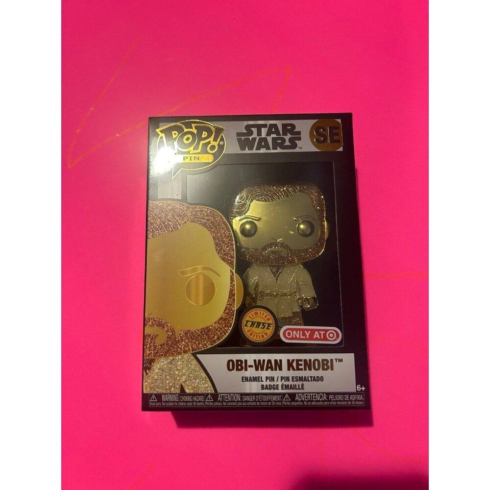 Gold Glitter Funko Pop! Pin: Star Wars Obi-Wan Kenobi Target Exclusive CHASE
